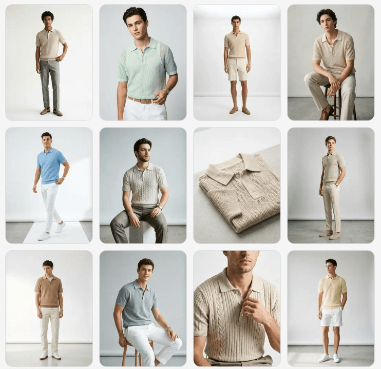 AI-generated brand and logo moodboard in Resleeve